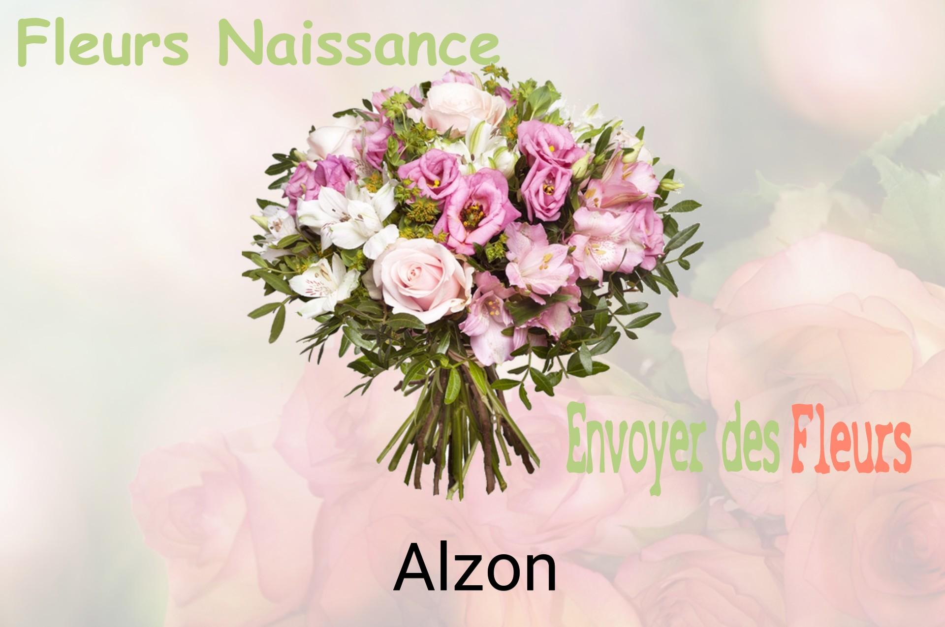 Bouquet de fleurs de naissance livré à Alzon